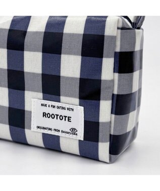 ROOTOTE 1031【ポーチ】WR.ポーチ.ラミネート-Q 04：チェック・ネイビー