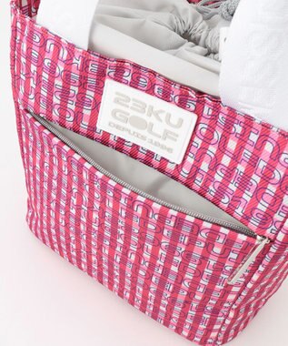 23区GOLF 【UNISEX】オリジナルギンガムチェック 保冷カートバッグ ピンク系3