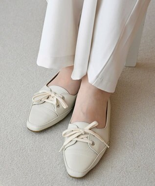 APOM 【CRAHUG限定】日本製 晴雨兼用フラットスニーカーパンプス15 アイボリー