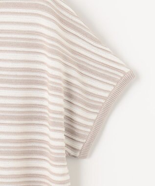 J.PRESS LADIES 【洗える・抗菌防臭】コットンアセテート ランダムガーター柄 ニット ベージュ系1