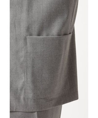 DAKS グレーフランネル テーラード オーバーシャツ グレー