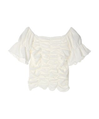 earth music&ecology カットシャーリングプルオーバー White