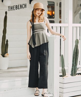 San-ai Resort（三愛水着楽園） 【SALE】【UPF50＋】　ロングパンツ　M【Coral veil（コーラルヴェール）】 ブラック