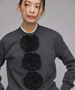  【組曲×setsuko sagittaire】ボンボンフラワー ニット