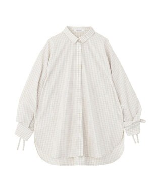 AMERICAN HOLIC 【イージーケア】バックギャザーリボンシャツ Check