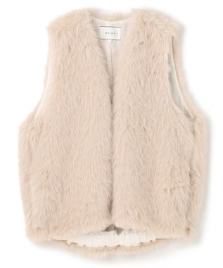 BEIGE， 【Precious 11月号掲載】ELSA / フェイクファージレ Ecru