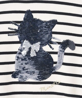 ANY KIDS ミラクルスパンコール Tシャツ ボーダー