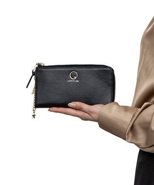 LANVIN en Bleu ルナ Ｌファスナー長財布 ブラック