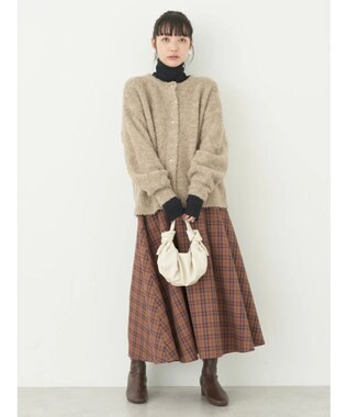 earth music&ecology ＴＲウールブレンドタートルネックプルオーバー Black