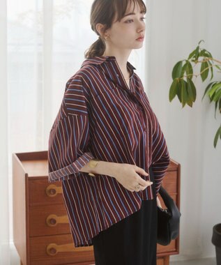 WEGO 【ANGIE VINTAGE】キャンブリックボイルオーバー半袖シャツ 柄7