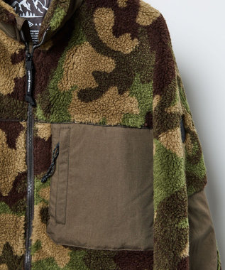JOSEPH ABBOUD MOUNTAIN 【軽量】カモフラージュフリース ブルゾン カーキ系7