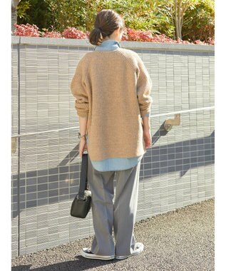 AMERICAN HOLIC ミックスヤーンカフタンニットプルオーバー Beige