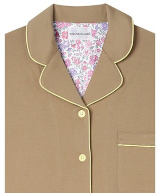 une nana cool 【綿100%】60/2 やわらか天竺 半袖開襟パジャマ MADE WITH LIBERTY FABRIC