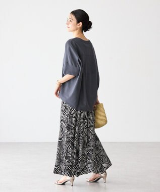 AMERICAN HOLIC 【WEB限定】【UVカット＋接触冷感】 コクーンカットプルオーバー Charcoal Gray