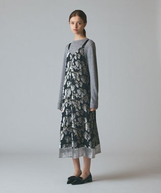 GRACE CONTINENTAL リボンオパールドレス ブラック