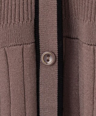 ANY SIS 【洗える】バイカラーデザインニット ワンピース モカ×ブラック