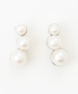 ICB パールラインピアス シルバー系