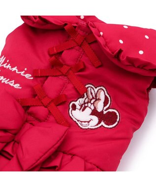 PET PARADISE ディズニー ミニー 襟付き 綿入ベスト 小型犬 レッド