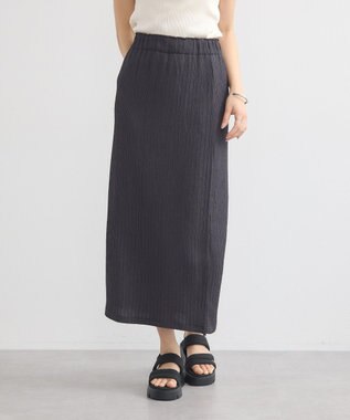 earth music&ecology 選べる丈カットナロースカート Charcoal Gray