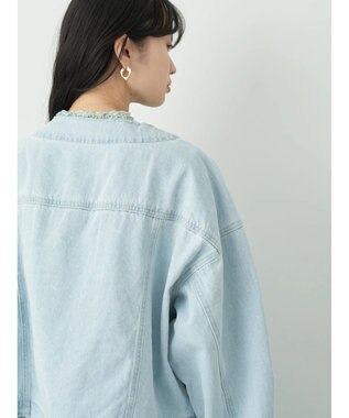 earth music&ecology ノーカラーＧジャン Light Indigo