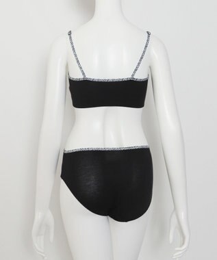 WEGO 【ブラトップ＆ショーツセット】Liliane　Ciel　レオパードハート ブラック