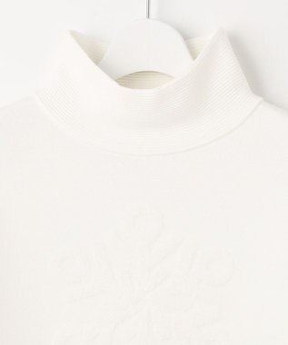 23区GOLF 人気ニットアイテムが今季も登場【WOMEN】【洗える】スノーモチーフ モックネックニット アイボリー系