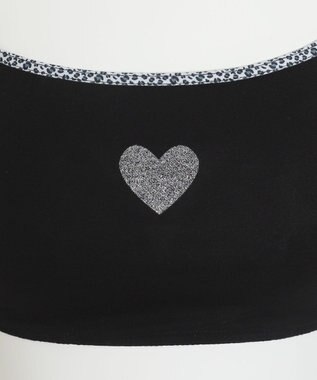 WEGO 【ブラトップ＆ショーツセット】Liliane　Ciel　レオパードハート ブラック