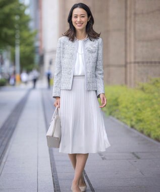 J.PRESS LADIES S プルエラ クルーネック カットソー ホワイト系