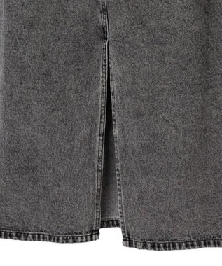 WEGO サークルカットレイヤードデニムロングスカート デニムブラックソノタ