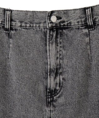 WEGO サークルカットレイヤードデニムロングスカート デニムブラックソノタ