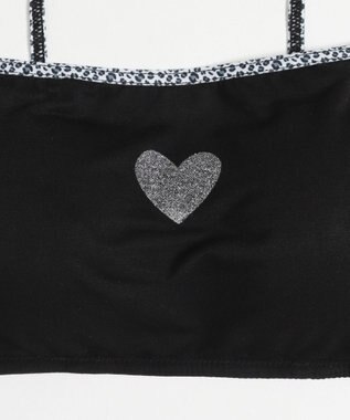 WEGO 【ブラトップ＆ショーツセット】Liliane　Ciel　レオパードハート ブラック