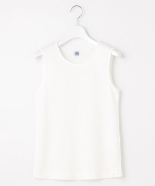 J.PRESS LADIES 【洗える】リブ ノースリーブ カットソー ホワイト系