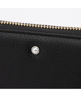 UNBILLION ペルケ perche / パール調ストラップ・ジャバラカードウォレット シルバー