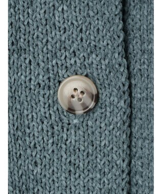 CRAFT STANDARD BOUTIQUE 洗えるコードモールクルーネックカーデイガン Light Green