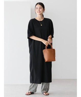 AMERICAN HOLIC 接触冷感カットジョーゼットボックスワンピース Black