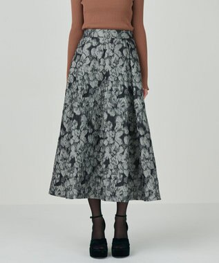 GRACE CONTINENTAL ジャガードタックスカート