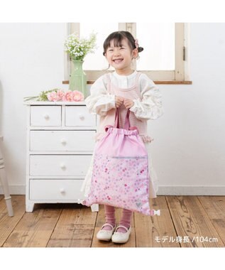 Mother garden マザーガーデン 野いちご お着替え巾着 ナップサック 《小花いちご柄》 小花いちご柄