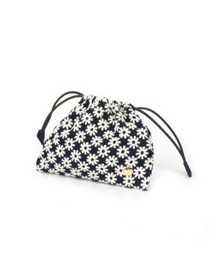 Regalo Felice 【花の刺繍 / セットで持っても可愛い】ポーチ小 / REGALO NV(ネイビー)