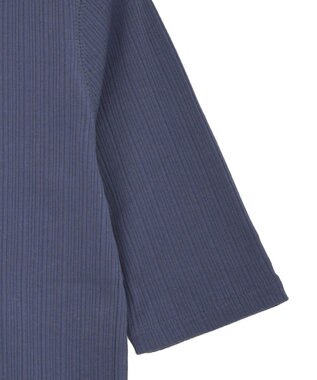 AMERICAN HOLIC リブ5分袖プルオーバー Navy
