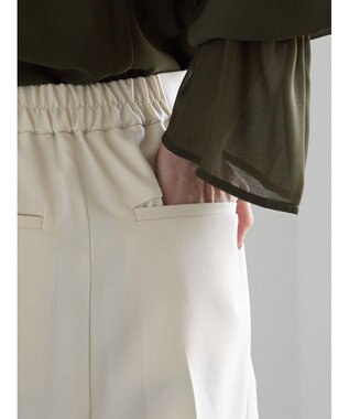 Te chichi アシメクロップドパンツ オフホワイト