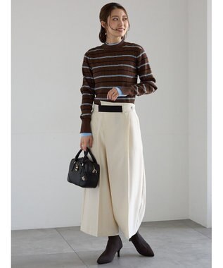 Te chichi アシメクロップドパンツ オフホワイト