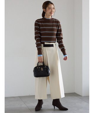 Te chichi アシメクロップドパンツ オフホワイト