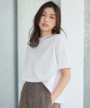 ANY L オーガビッツ刺繍ロゴＴシャツ オフ