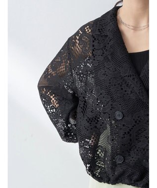 earth music&ecology レースジャケット Black