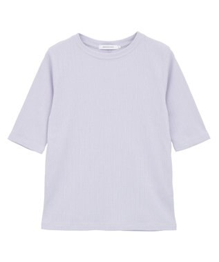 AMERICAN HOLIC リブ5分袖プルオーバー Lavender