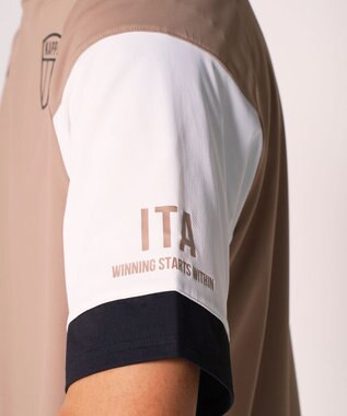 FILA GOLF／marie claire 【Kappa】半袖モックネックシャツ モカ