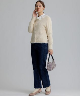 組曲 L フリルカラーレイヤード ブラウス アイボリー系