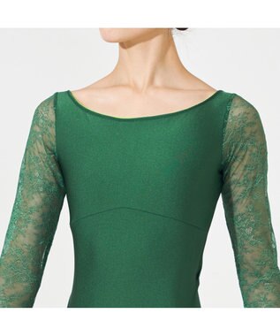 Chacott ロングスリーブレオタード エメラルドグリーン