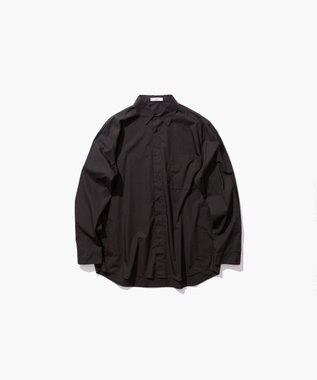 ATON NATURAL DYED COTTON LAWN | スタンダードシャツ BLACK