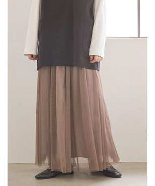 AMERICAN HOLIC チュールギャザースカート Mocha